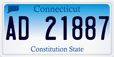 CT license plate AD21887