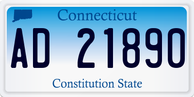 CT license plate AD21890