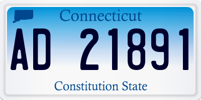 CT license plate AD21891
