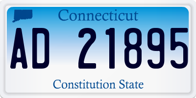 CT license plate AD21895