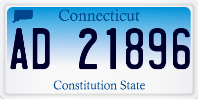 CT license plate AD21896