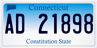 CT license plate AD21898