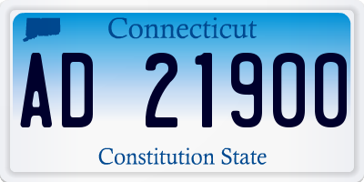 CT license plate AD21900