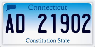 CT license plate AD21902