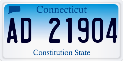 CT license plate AD21904