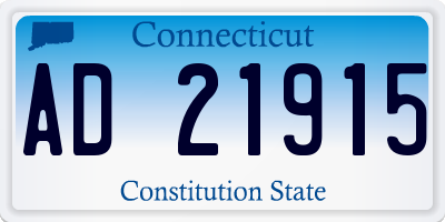 CT license plate AD21915