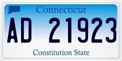 CT license plate AD21923