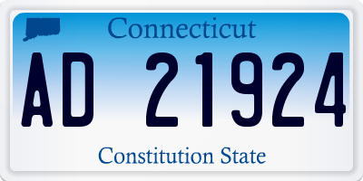 CT license plate AD21924