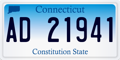 CT license plate AD21941
