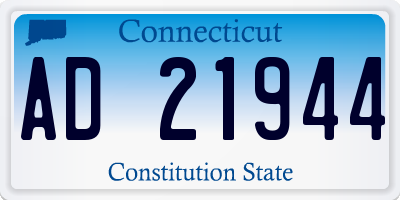 CT license plate AD21944