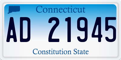 CT license plate AD21945