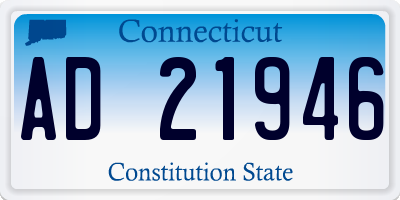 CT license plate AD21946