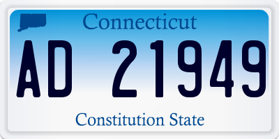 CT license plate AD21949
