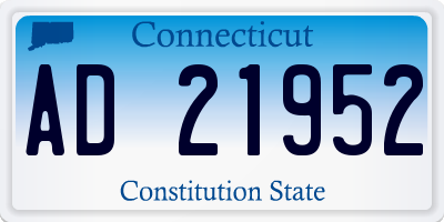 CT license plate AD21952