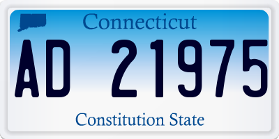 CT license plate AD21975
