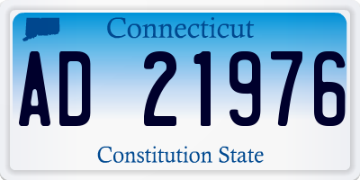 CT license plate AD21976