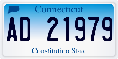 CT license plate AD21979