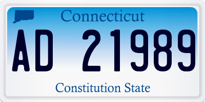 CT license plate AD21989
