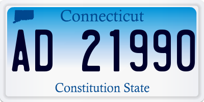CT license plate AD21990