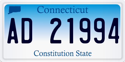 CT license plate AD21994