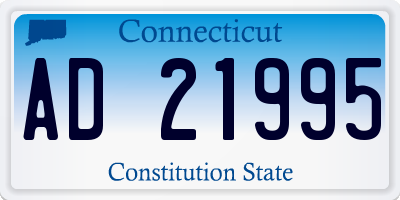 CT license plate AD21995