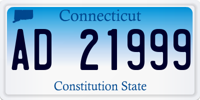 CT license plate AD21999