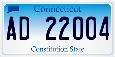 CT license plate AD22004