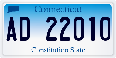 CT license plate AD22010