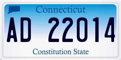 CT license plate AD22014