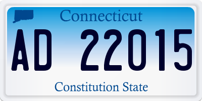 CT license plate AD22015