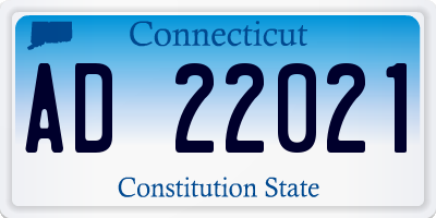 CT license plate AD22021
