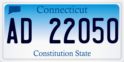 CT license plate AD22050