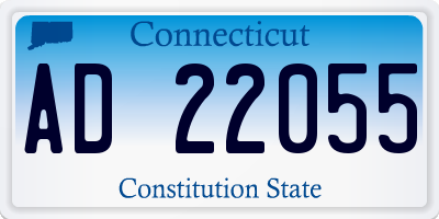 CT license plate AD22055