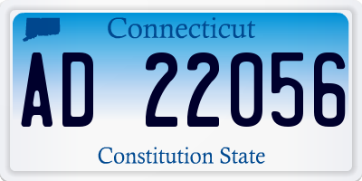 CT license plate AD22056
