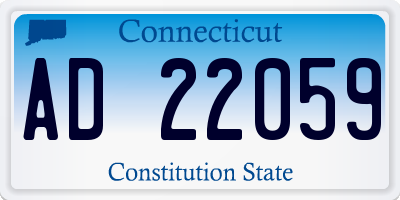 CT license plate AD22059