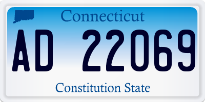 CT license plate AD22069