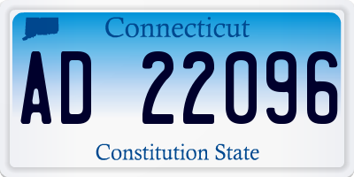CT license plate AD22096