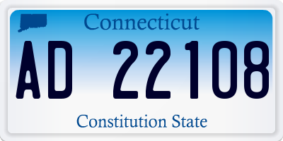 CT license plate AD22108