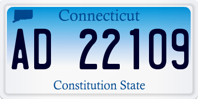 CT license plate AD22109