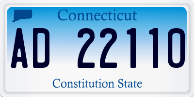 CT license plate AD22110