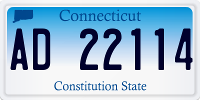 CT license plate AD22114