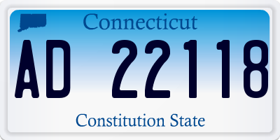 CT license plate AD22118