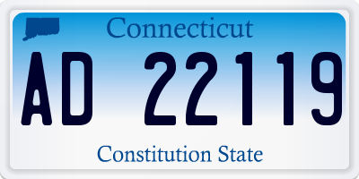 CT license plate AD22119