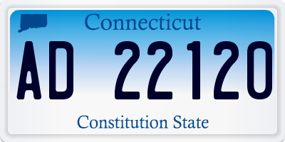 CT license plate AD22120