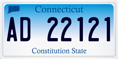 CT license plate AD22121