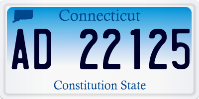 CT license plate AD22125