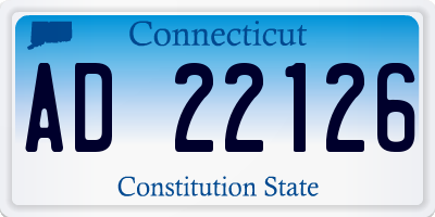 CT license plate AD22126