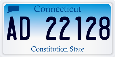 CT license plate AD22128