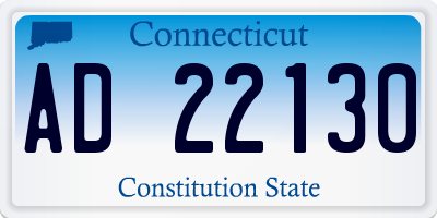 CT license plate AD22130