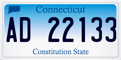 CT license plate AD22133